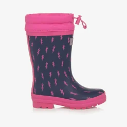 Hatley Rain Boots|Rain Boots*Girls Navy Blue Lightning Bolt Rain Boots