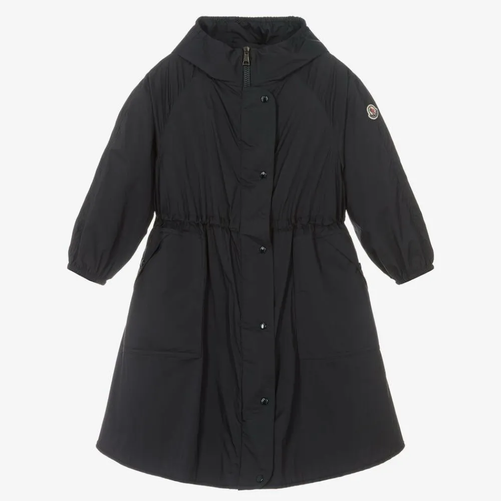 Moncler Enfant Coats & Jackets*Girls Navy Blue Lins Coat