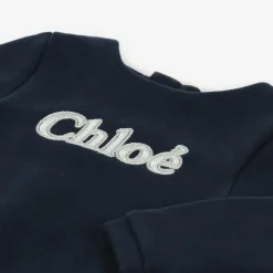 Chloé Dresses*Girls Navy Blue Organic Cotton Dress