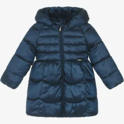 Mayoral Coats & Jackets*Girls Navy Blue Puffer Coat