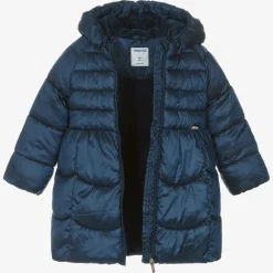 Mayoral Coats & Jackets*Girls Navy Blue Puffer Coat