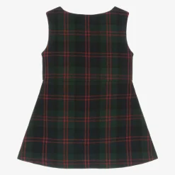 Lapin House Dresses*Girls Navy Blue Tartan Wool Dress