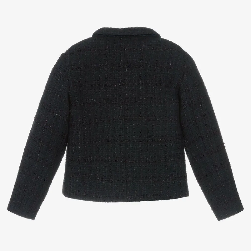 EIRENE Coats & Jackets*Girls Navy Blue Tweed Blazer