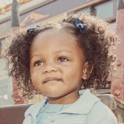 Bowtique London Hair Accessories*Girls Navy Blue Velvet Bow Hair Clips (2 Pack)