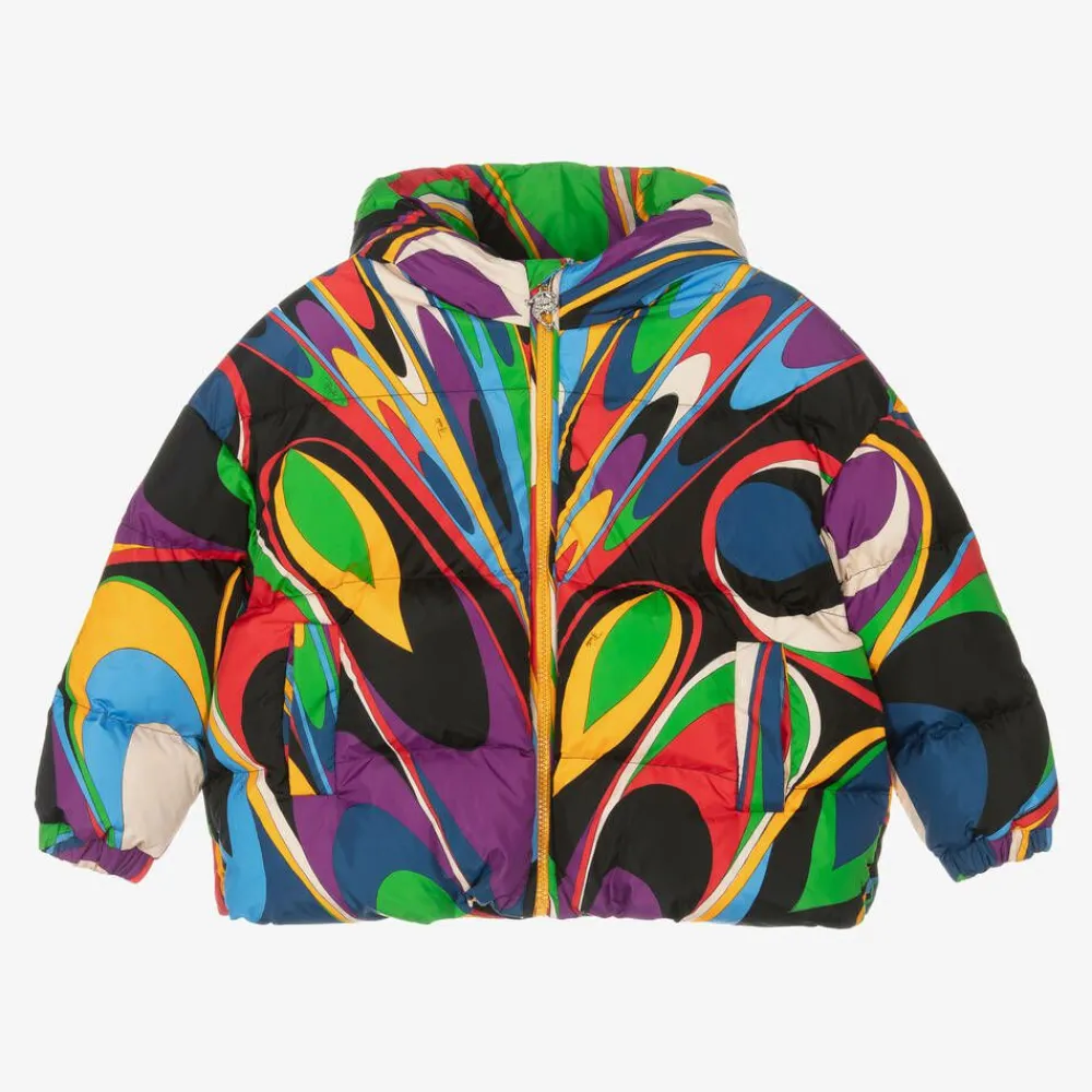 PUCCI Coats & Jackets*Girls Onde Print Puffer Jacket