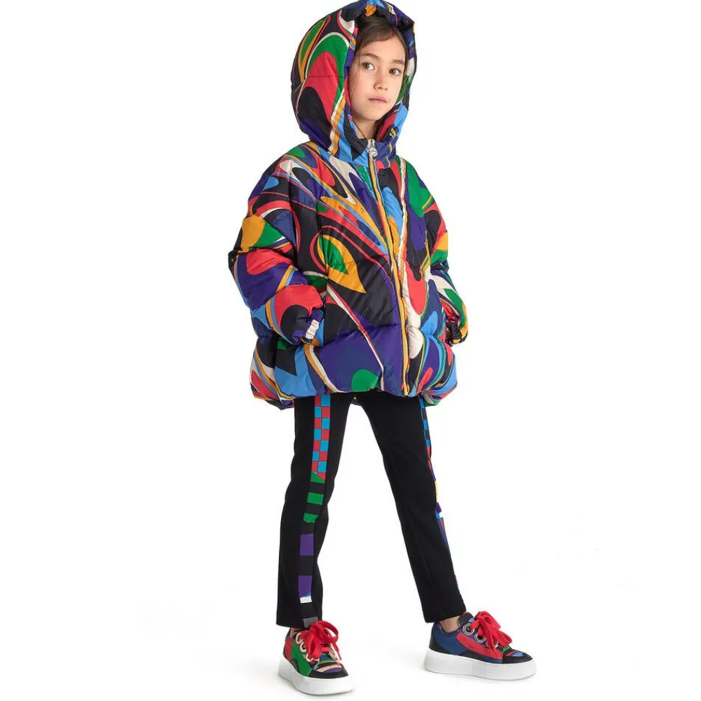 PUCCI Coats & Jackets*Girls Onde Print Puffer Jacket
