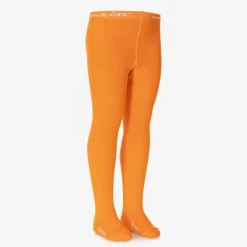 Country Kids Tights|Tights*Girls Orange Cotton Knitted Tights