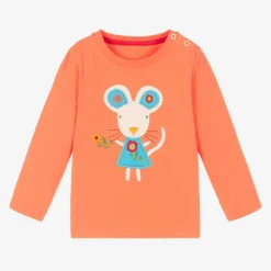 Blade amp; Rose Tops|Tops*Girls Orange Cotton Maura The Mouse Top
