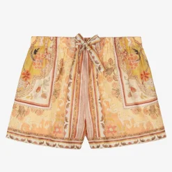 Zimmermann Shorts*Girls Orange Patterned Cotton Shorts mustardmulti