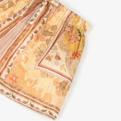 Zimmermann Shorts*Girls Orange Patterned Cotton Shorts mustardmulti
