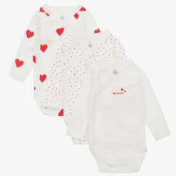 Petit Bateau Gifts|Babysuits*Girls Organic Cotton Bodyvests (3 Pack)