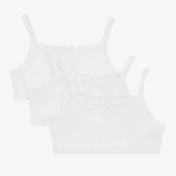 Childrensalon Essentials Underwear*Girls Organic Cotton Cropped Vest (3 Pack)