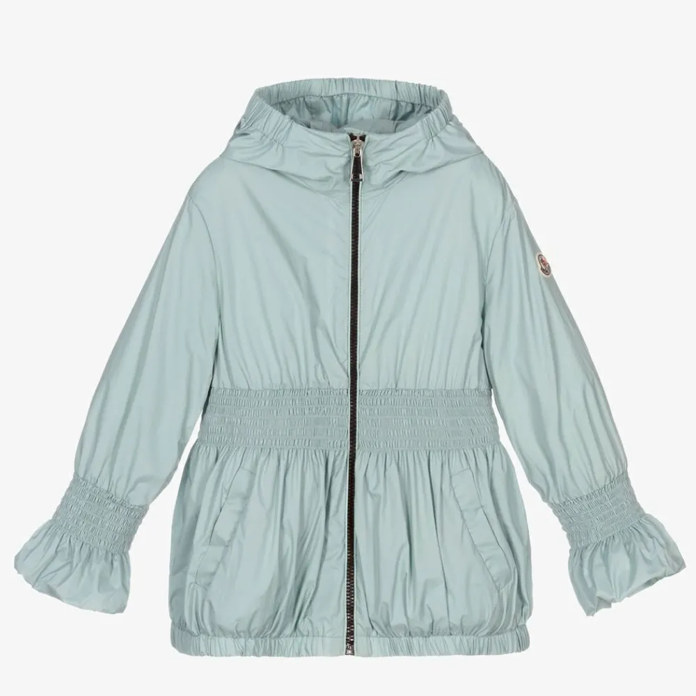 Moncler Enfant Coats & Jackets*Girls Pale Blue Logo Jacket