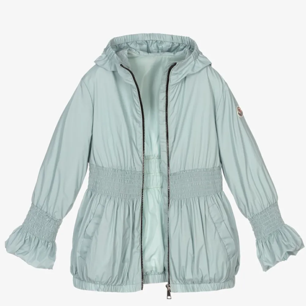 Moncler Enfant Coats & Jackets*Girls Pale Blue Logo Jacket