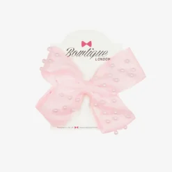 Bowtique London Hair Accessories*Girls Pale Pink Bow Hair Clip (11cm)