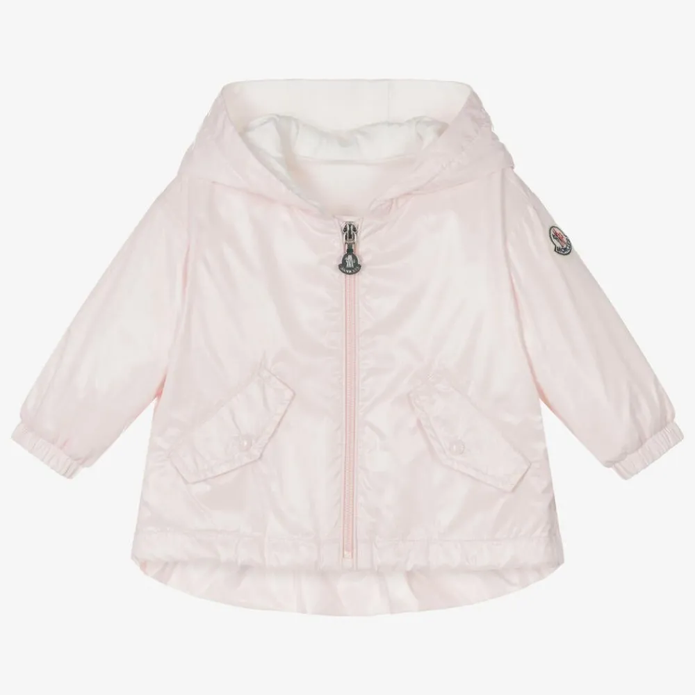 Moncler Enfant Coats & Jackets*Girls Pale Pink Camelien Hooded Jacket