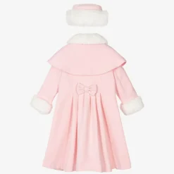 Sarah Louise Coats & Jackets|Coats & Jackets*Girls Pale Pink Coat & Hat Set