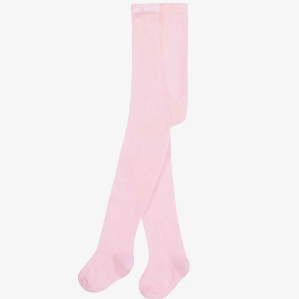 Country Kids Tights|Tights*Girls Pale Pink Cotton Knitted Tights