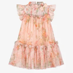Angels Face Dresses*Girls Pale Pink Floral Dress Peach