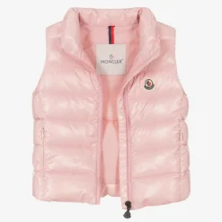 Moncler Enfant Coats & Jackets*Girls Pale Pink Ghany Down Padded Gilet