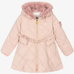 Angels Face Coats & Jackets*Girls Pale Pink Quilted Coat TeaRose