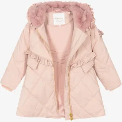 Angels Face Coats & Jackets*Girls Pale Pink Quilted Coat TeaRose