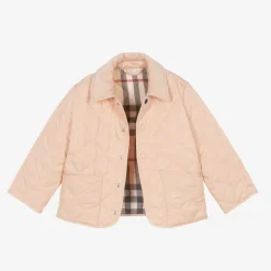 Burberry Coats & Jackets*Girls Pale Pink Quilted Jacket ApricotPink