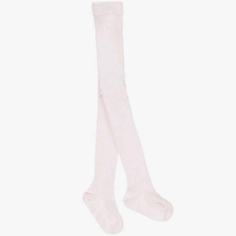 Jacadi Paris Tights*Girls Pale Pink Ribbed Tights