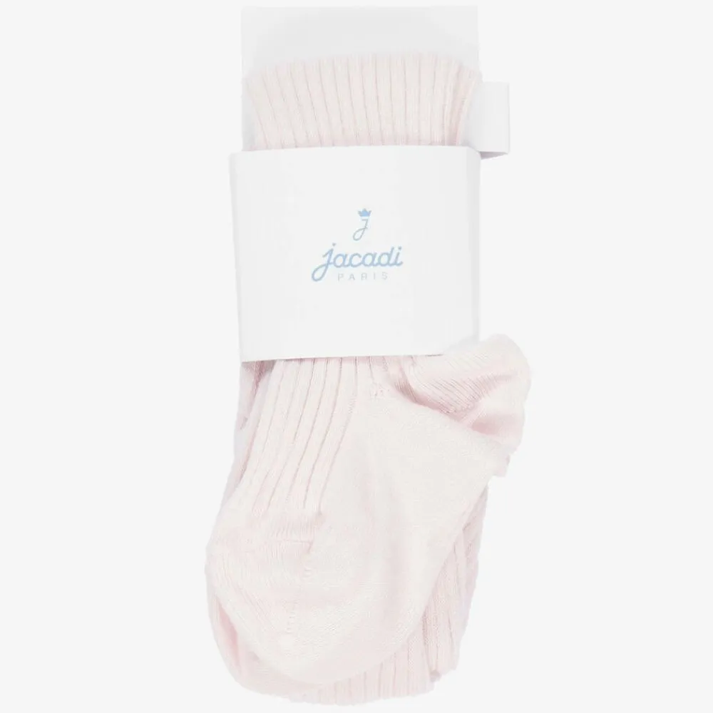 Jacadi Paris Tights*Girls Pale Pink Ribbed Tights