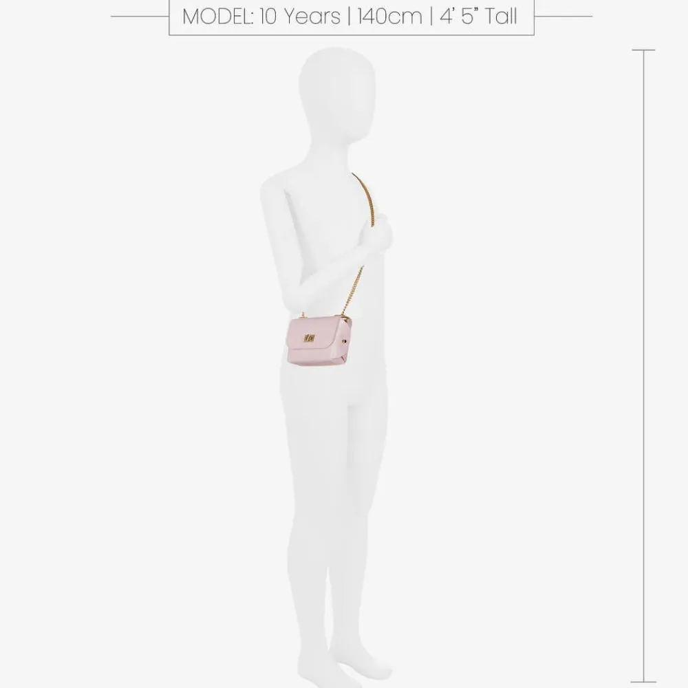 Zaccone Bags*Girls Pale Pink Shoulder Bag (14cm)