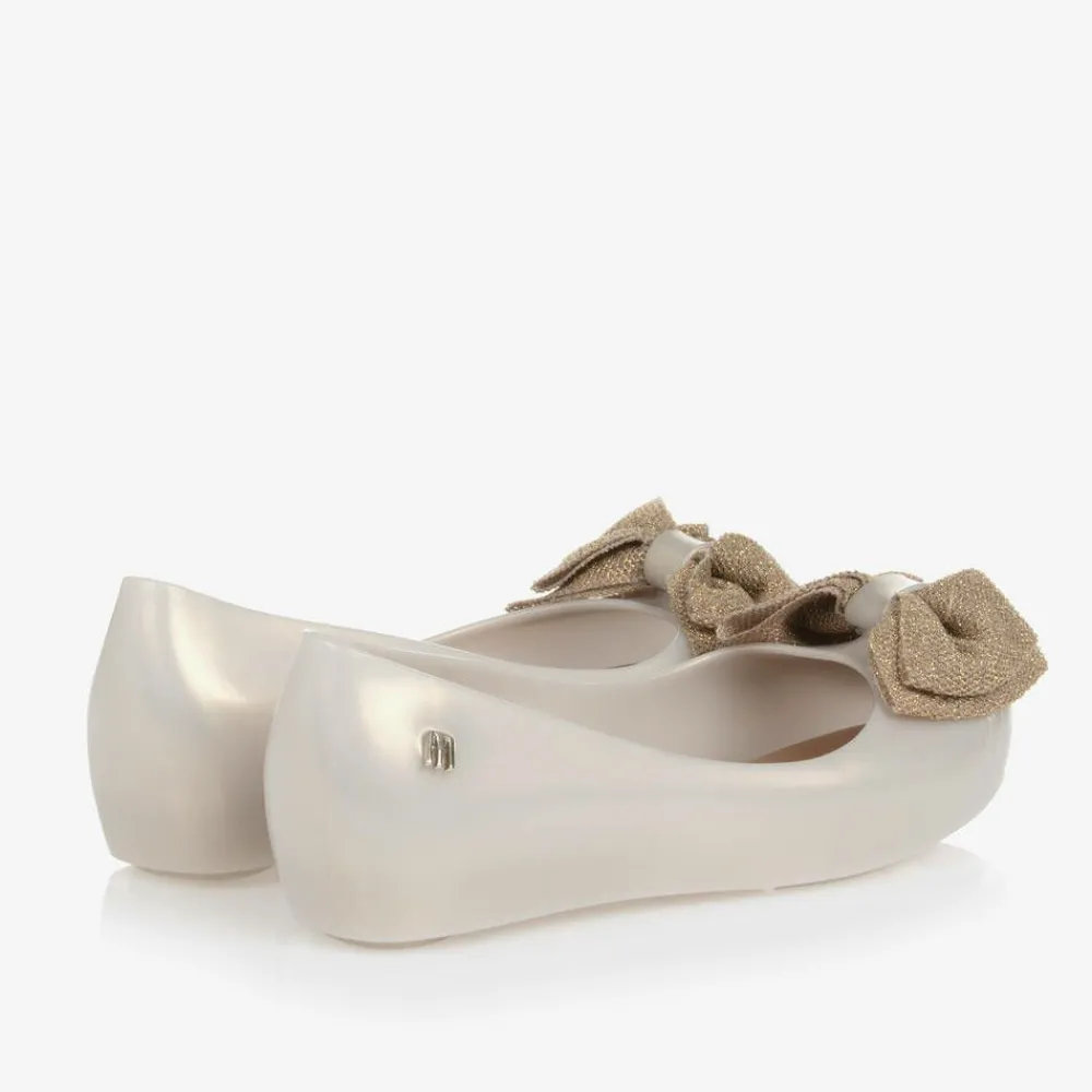 Mini Melissa Pumps & Ballerinas|Pumps & Ballerinas*Girls Pearlescent Beige Jelly Ballerinas