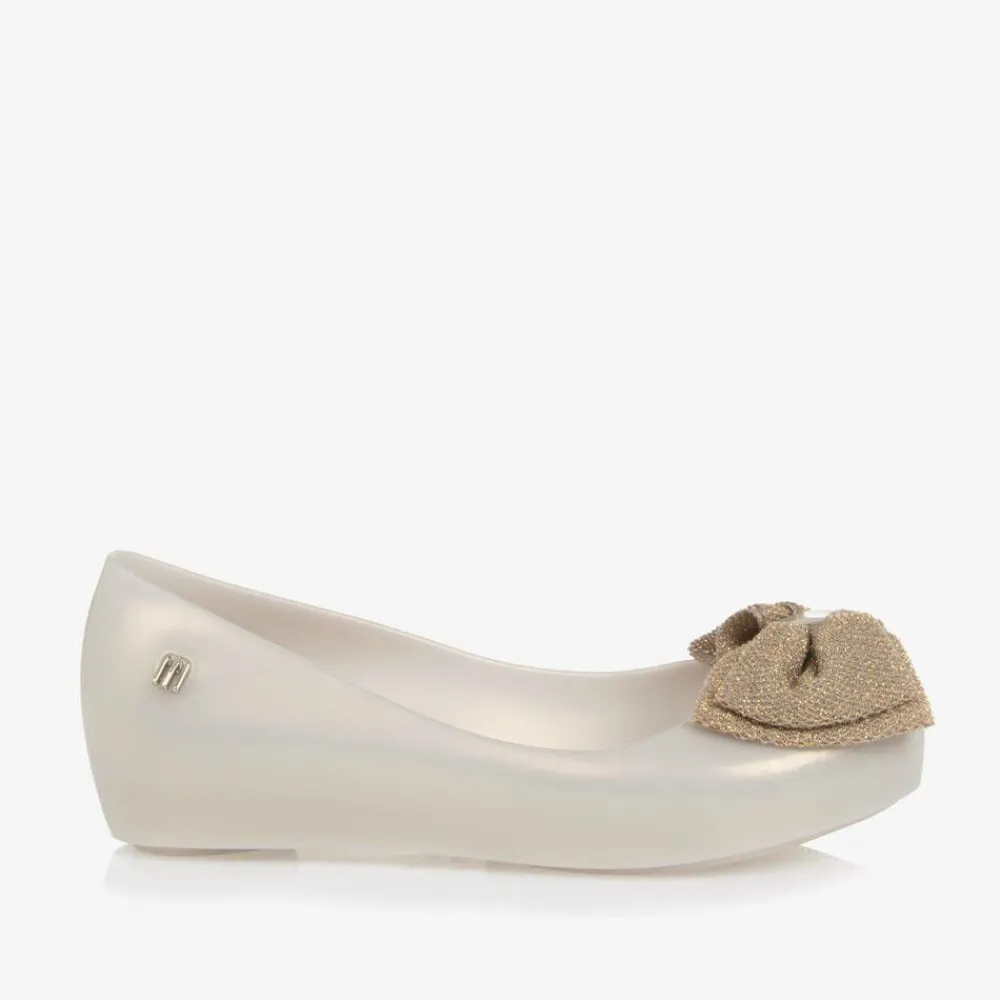 Mini Melissa Pumps & Ballerinas|Pumps & Ballerinas*Girls Pearlescent Beige Jelly Ballerinas