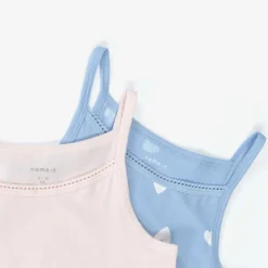 NAME IT Underwear*Girls Pink & Blue Cotton Vests (2 Pack)