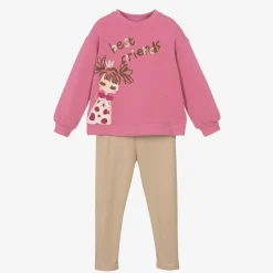 Mayoral Outfit Sets*Girls Pink & Gold Leggings Set
