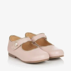 Childrens Classics Bar Shoes*Girls Pink & Gold Shoes