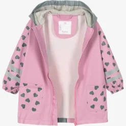 Playshoes Coats & Jackets*Girls Pink & Heart Raincoat