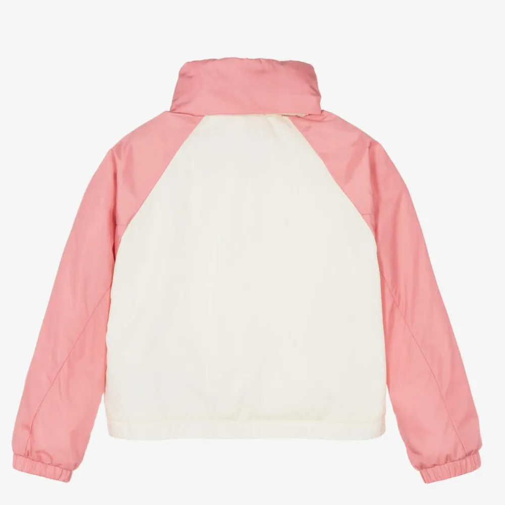 Moncler Enfant Coats & Jackets*Girls Pink & Ivory Enabish Jacket