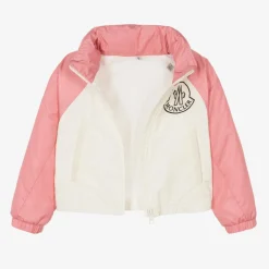 Moncler Enfant Coats & Jackets*Girls Pink & Ivory Enabish Jacket