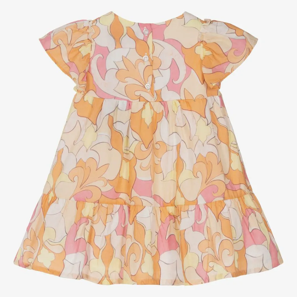 AIGNER Dresses*Girls Pink & Orange Cotton Dress