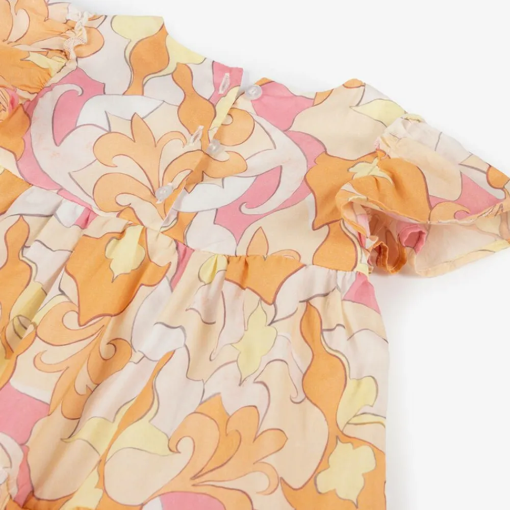 AIGNER Dresses*Girls Pink & Orange Cotton Dress