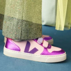 VEJA Trainers|Trainers*Girls Pink & Purple V-10 Leather Trainers