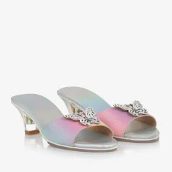 Souza Wedges & Heels|Wedges & Heels*Girls Pink & Silver Iridescent Heeled Shoes