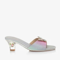 Souza Wedges & Heels|Wedges & Heels*Girls Pink & Silver Iridescent Heeled Shoes
