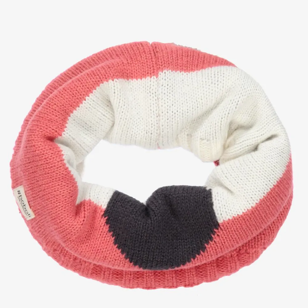 Boboli Scarves*Girls Pink & White Heart Snood