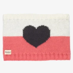 Boboli Scarves*Girls Pink & White Heart Snood
