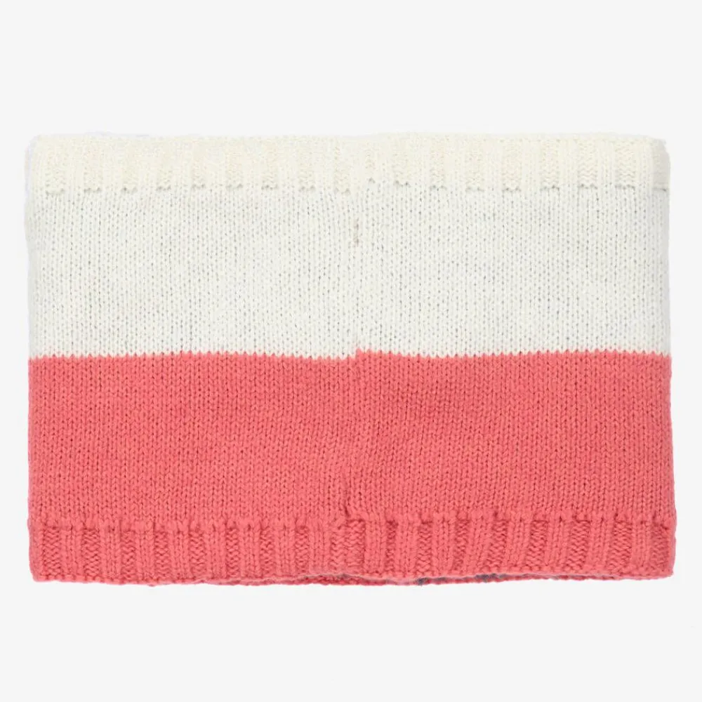 Boboli Scarves*Girls Pink & White Heart Snood