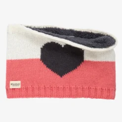 Boboli Scarves*Girls Pink & White Heart Snood