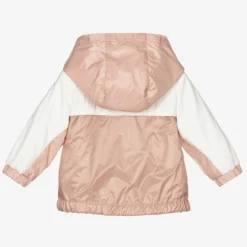 Moncler Enfant Coats & Jackets*Girls Pink & White Logo Jacket