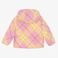 Burberry Coats & Jackets*Girls Pink & Yellow Check Windbreaker Jacket