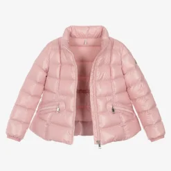 Moncler Enfant Coats & Jackets*Girls Pink Ainay Down Puffer Jacket